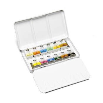 AQUARELLE FINE BOITE METAL DE 12 DEMI-GODETS "PEBEO" REF: 300035