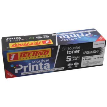 CARTOUCHE DE TONER COMPATIBLE PRINTA CF400A/CRG045 NOIR "TECHNO" REF: 6604