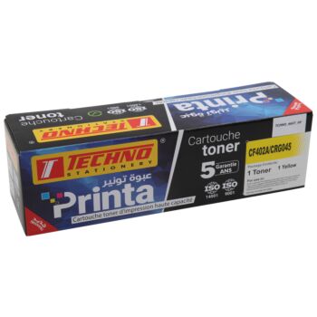 CARTOUCHE DE TONER COMPATIBLE PRINTA CF402A/CRG045 JAUNE "TECHNO" REF: 6607