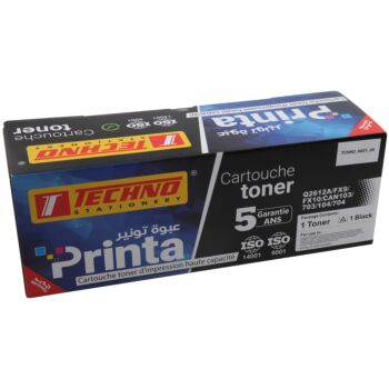 CARTOUCHE DE TONER COMPATIBLE UNIVERSAL PRINTA Q2612A/CAN FX-9/FX-10 NOIR "TECHNO" REF: 6601