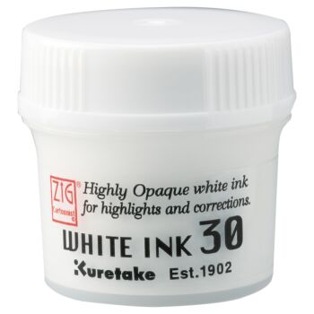 ENCRE CALLIGRAPHIE BLANC DE 30 ml "Kuretake" REF: CNCE201-3