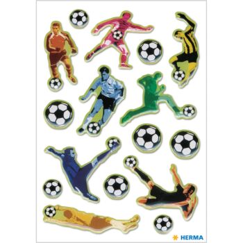 ETIQUETTES MAGIQUE FOOTBALLEUR EN ACTION 3D "HERMA" REF: 6257