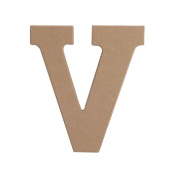 LETTRE " V " EN BOIS "TECHNO" REF: 6392