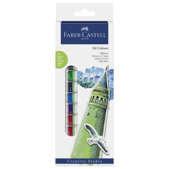 PEINTURE À L'HUILE BOITE DE 12 TUBES DE 12 ML "FABER CASTELL" REF: 169502